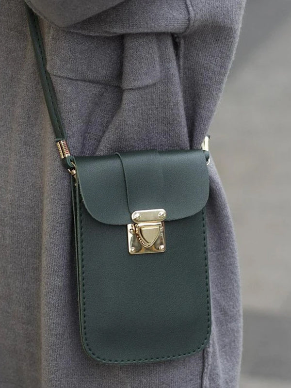 Vintage Pure Color 5.5inch Phone Bag Purse Crossbody Bags