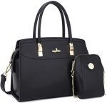 Angel Kiss Women Handbags and Purses Top Handle Satchel Purses, Brown