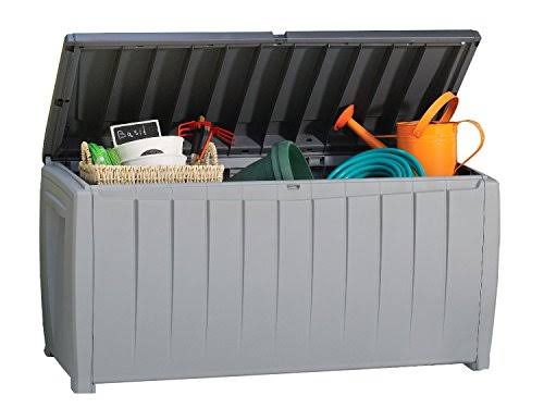 Keter 235484 Novel 90 Gallon Plastic Deck Storage Box