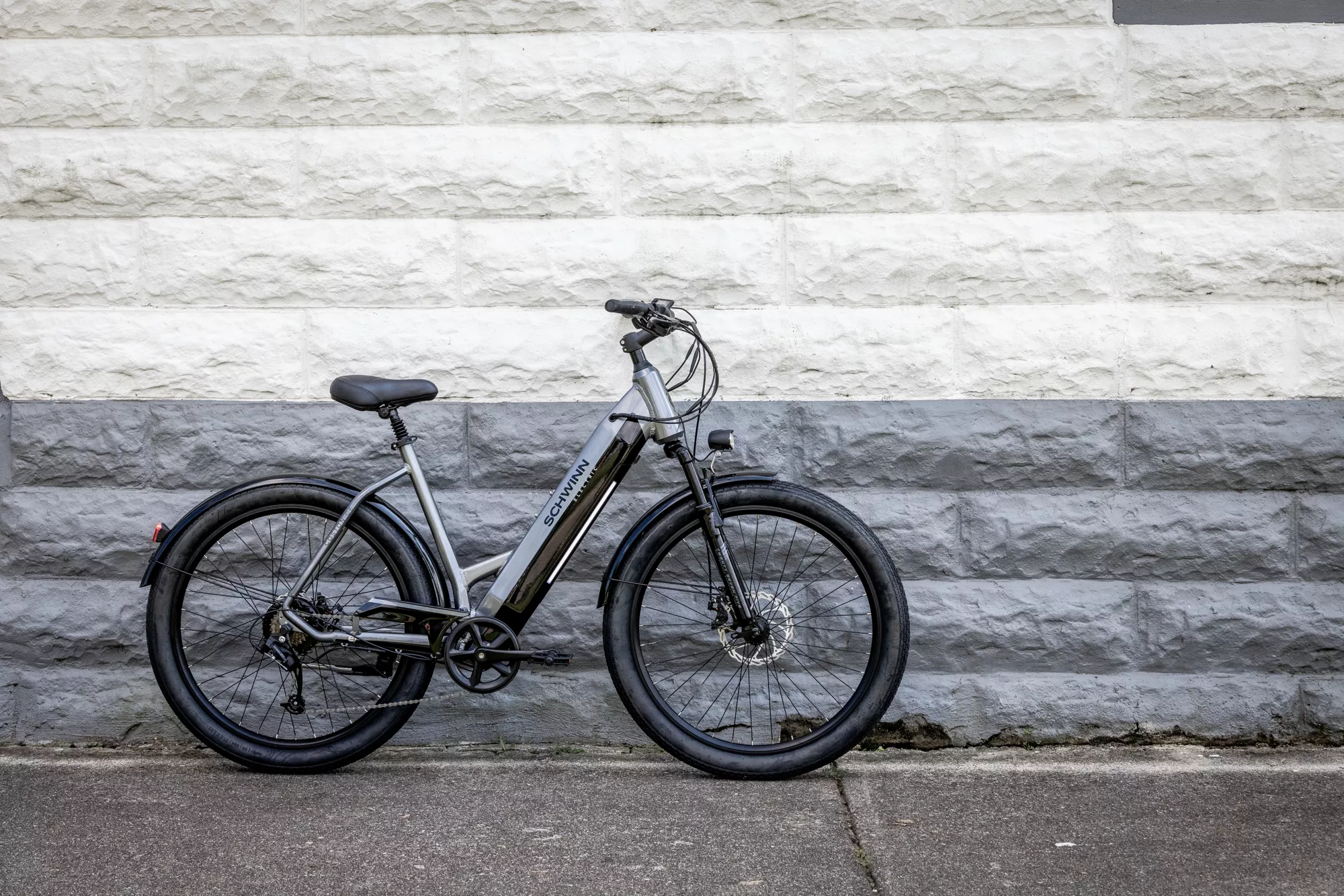 Schwinn Adult Coston 27.5” CE Step-Thru Electric Hybrid Bike