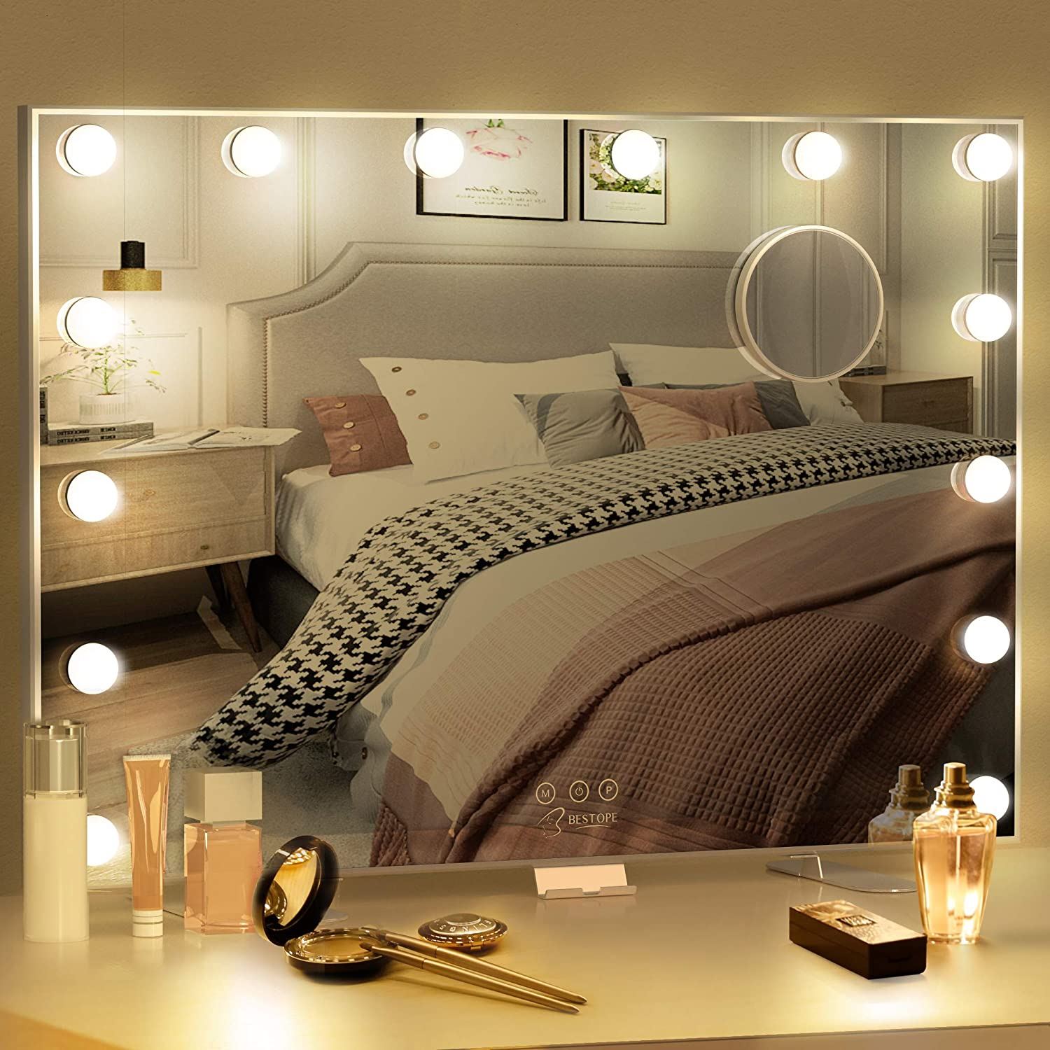 BESTOPE Vanity Mirror with Lights Hollywood Mirror Large Lighted