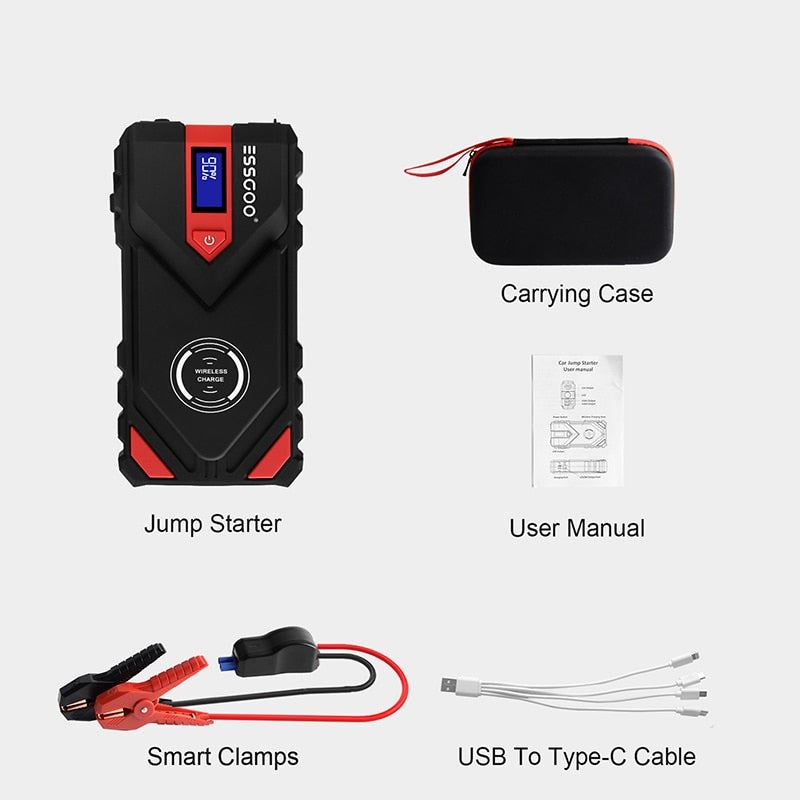 ESSGOO Car Jump Starter Power Bank 20000mAh 12V Starting device