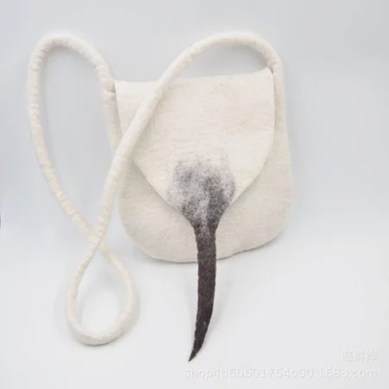 White Wool Women's Bags