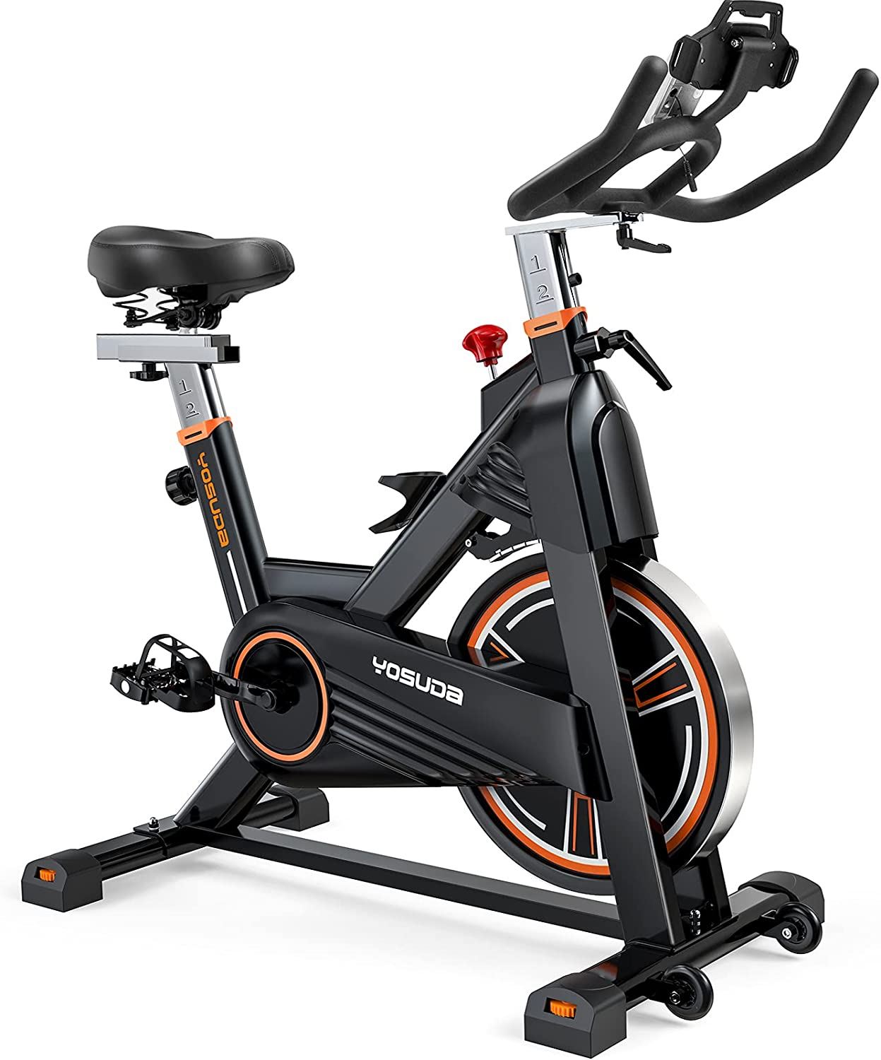 YOSUDA Magnetic Resistance Exercise Bike 350 lbs Weight Capacity – Indoor Cycling Bike- Black