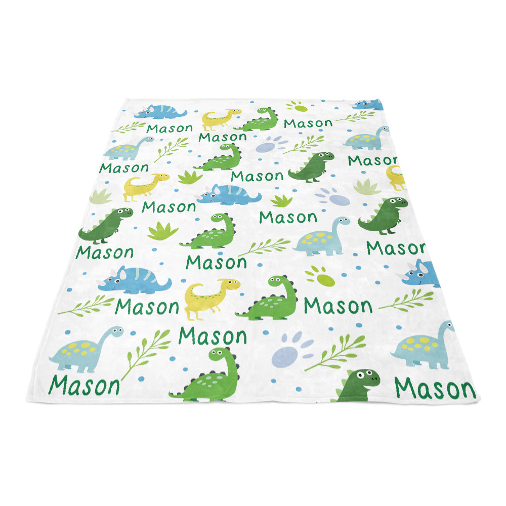 Custom DINOSAUR Name Blankets 01