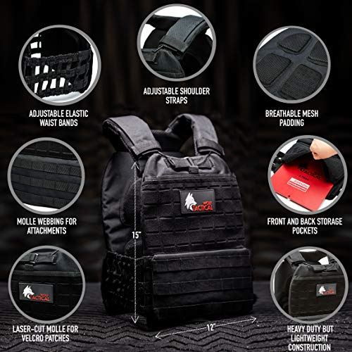 WOLF TACTICAL Adjustable Weighted Vest – WODs,- (Multicam)
