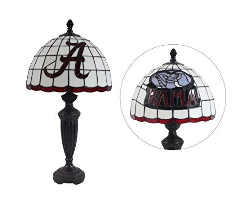 NCAA Style Stained Glass Table Lamp with 24.8 Inch Height