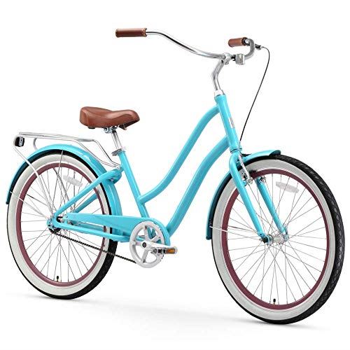 sixthreezero EVRYjourney Women’s 7-Speed Step-Through Hybrid Cruiser Bicycle