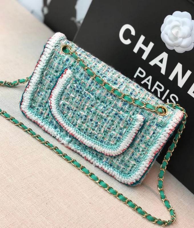 high quality handbag 119016 tweed flap bag 1112