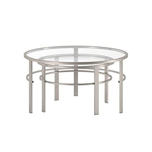 Henn&Hart Coffee Table with Satin Nickel finish