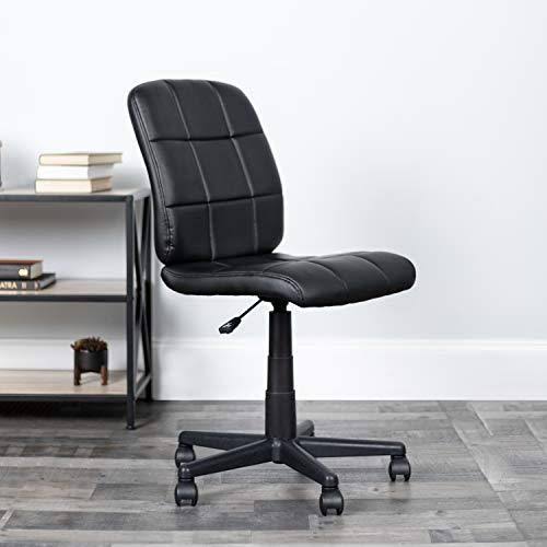 Flash Furniture Mid-Back Black Quilted Vinyl Swivel Task Office Chair