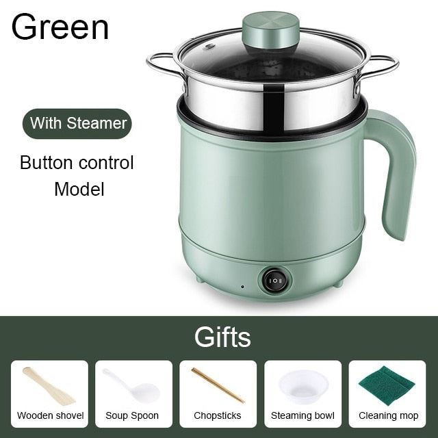 Household MultiCooker Electric Skillet Stainless Steel Rice Cooker Hotpot Noodles Soup Pot Eggs Food Steamer