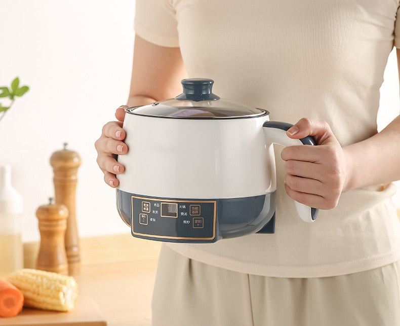 Multicooker Electric Cooking Pot 1-2 People Small Rice Cooker Household Hot Pot Electric Steamer Non-stick