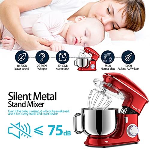 Planetary Mixing Electric Kitchen Mixer With Dough Hook, Beater & Egg Whisk