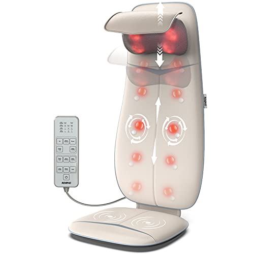 Height Adjustable Shiatsu Chair Massage Pad for Neck & Shoulder with Heat