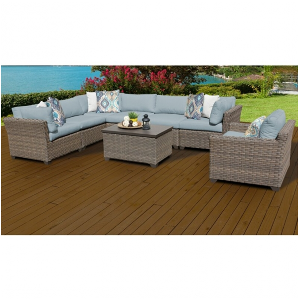 8 Piece Sectional Seating Group with Cushions