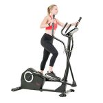 Sunny Health & Fitness Programmable Cardio Elliptical Trainer, for Men and Women- Black