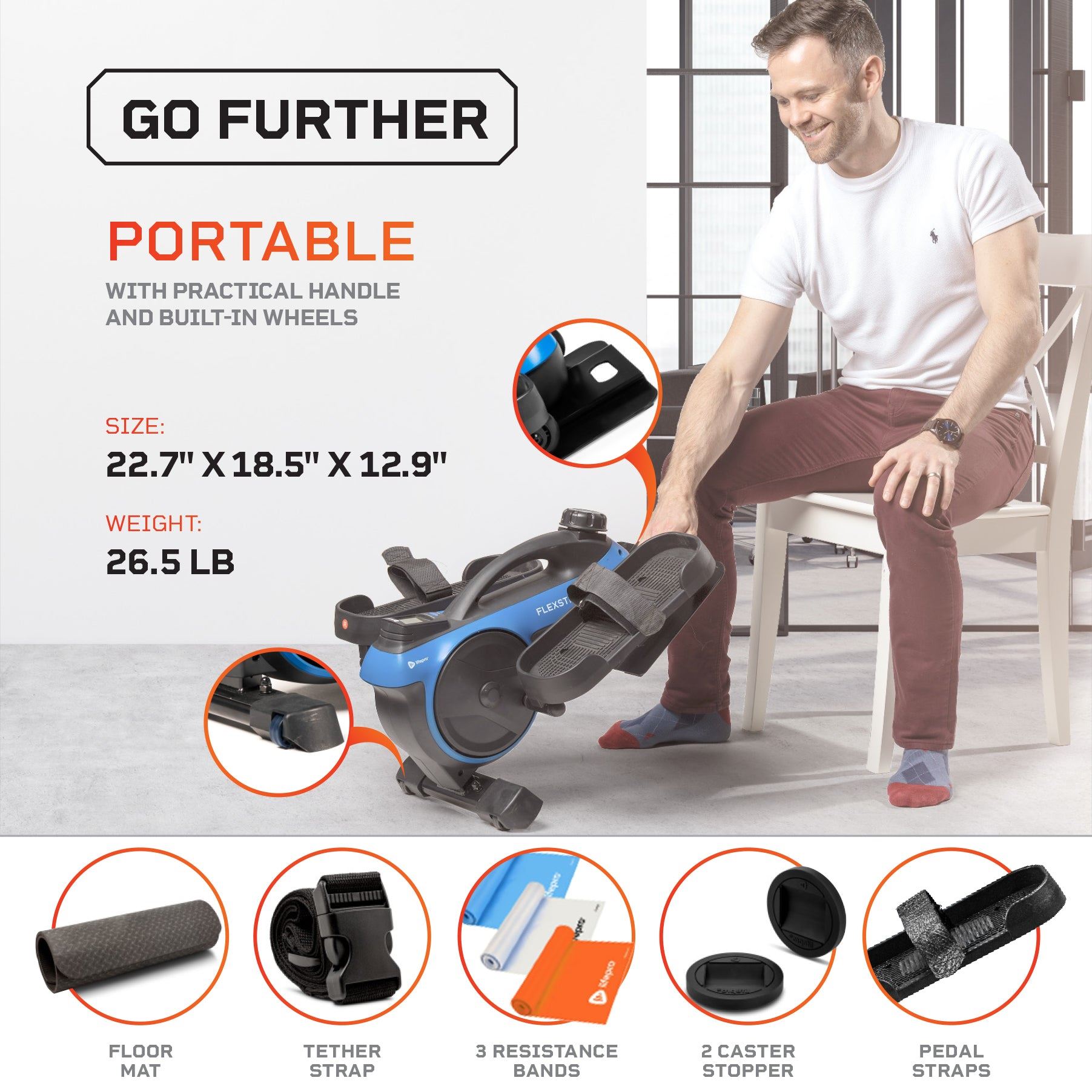 FlexStride Pro Calf Leg Foot Pedal Exerciser