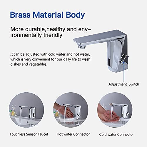 ink Faucet with Supply Hose,Hands Free Bathroom Water Tap with Control Box