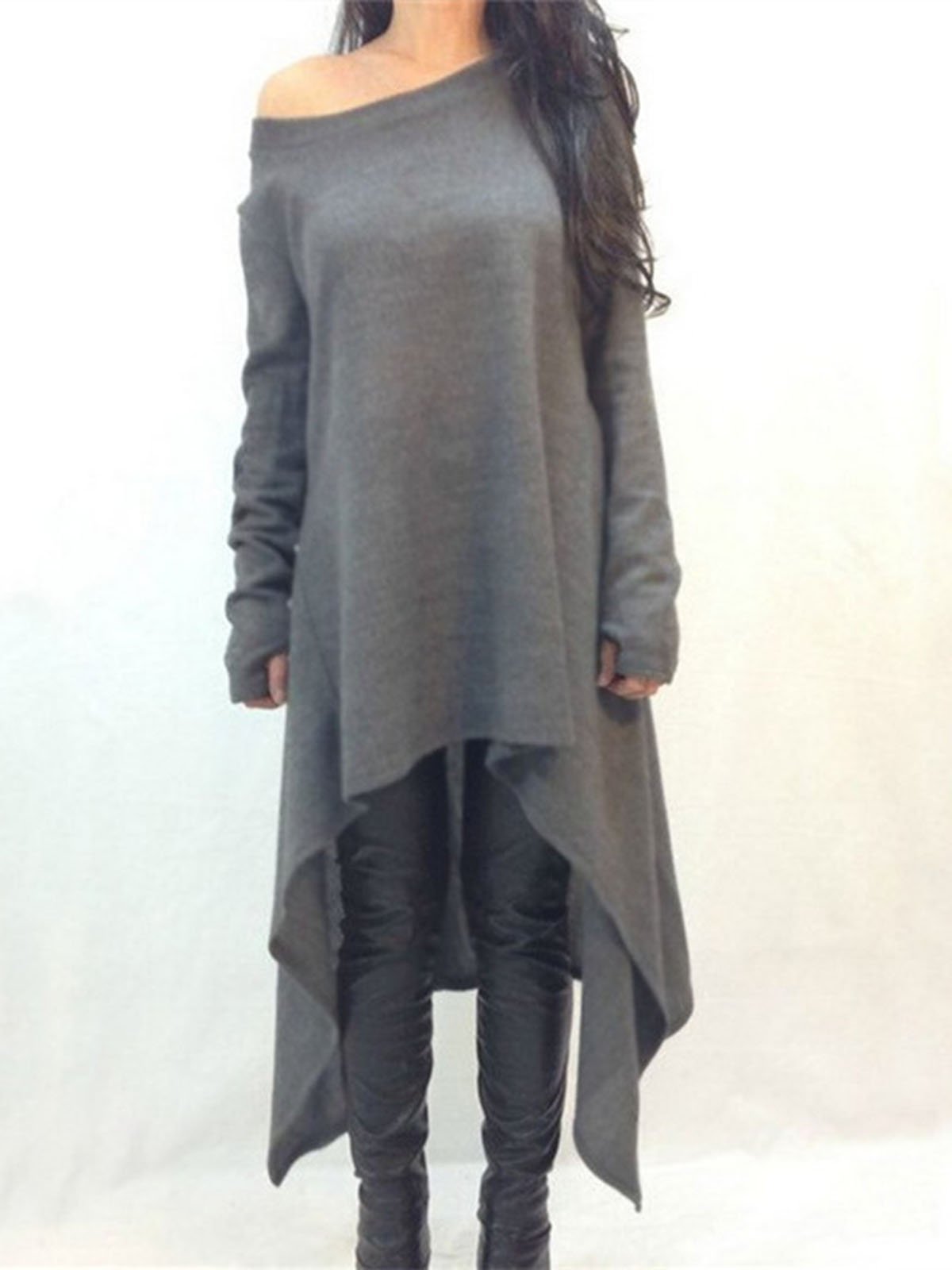 Black Off Shoulder T-Shirt