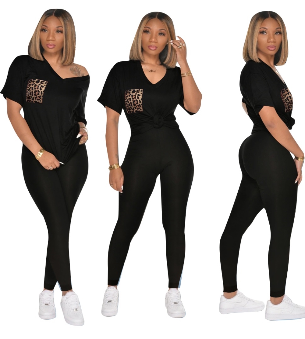 Summer Casual Two Piece Pants Set