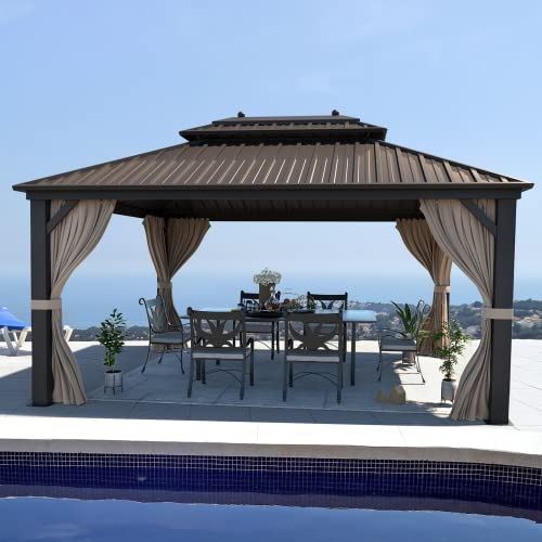 10′ X 13′ Hardtop Gazebo Galvanized Steel