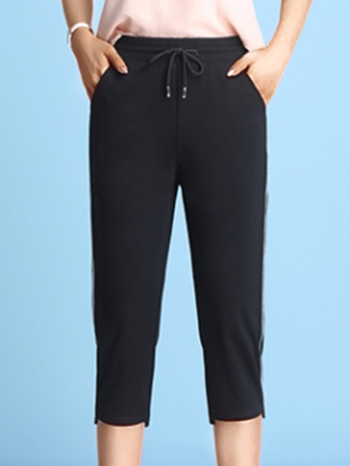 Plus Size Women Plain Casual Pants