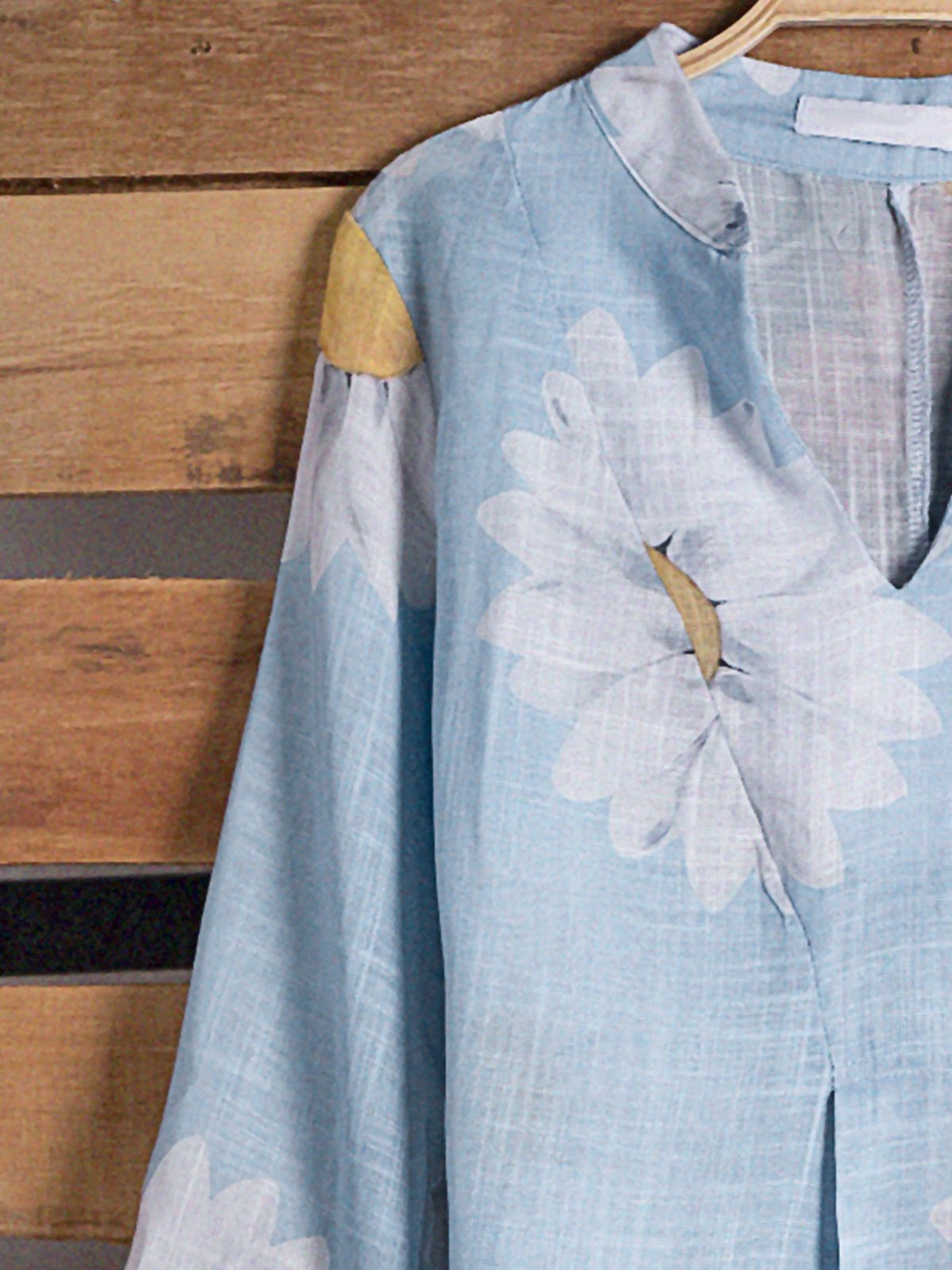 Plus size Floral Long Sleeve Shirts & Tops