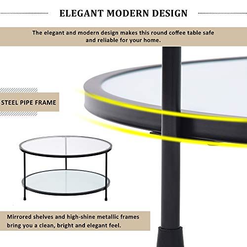 36��� Tempered Glass Metal Coffee Table w/ Stained White Tempered Glass / 2-Tier