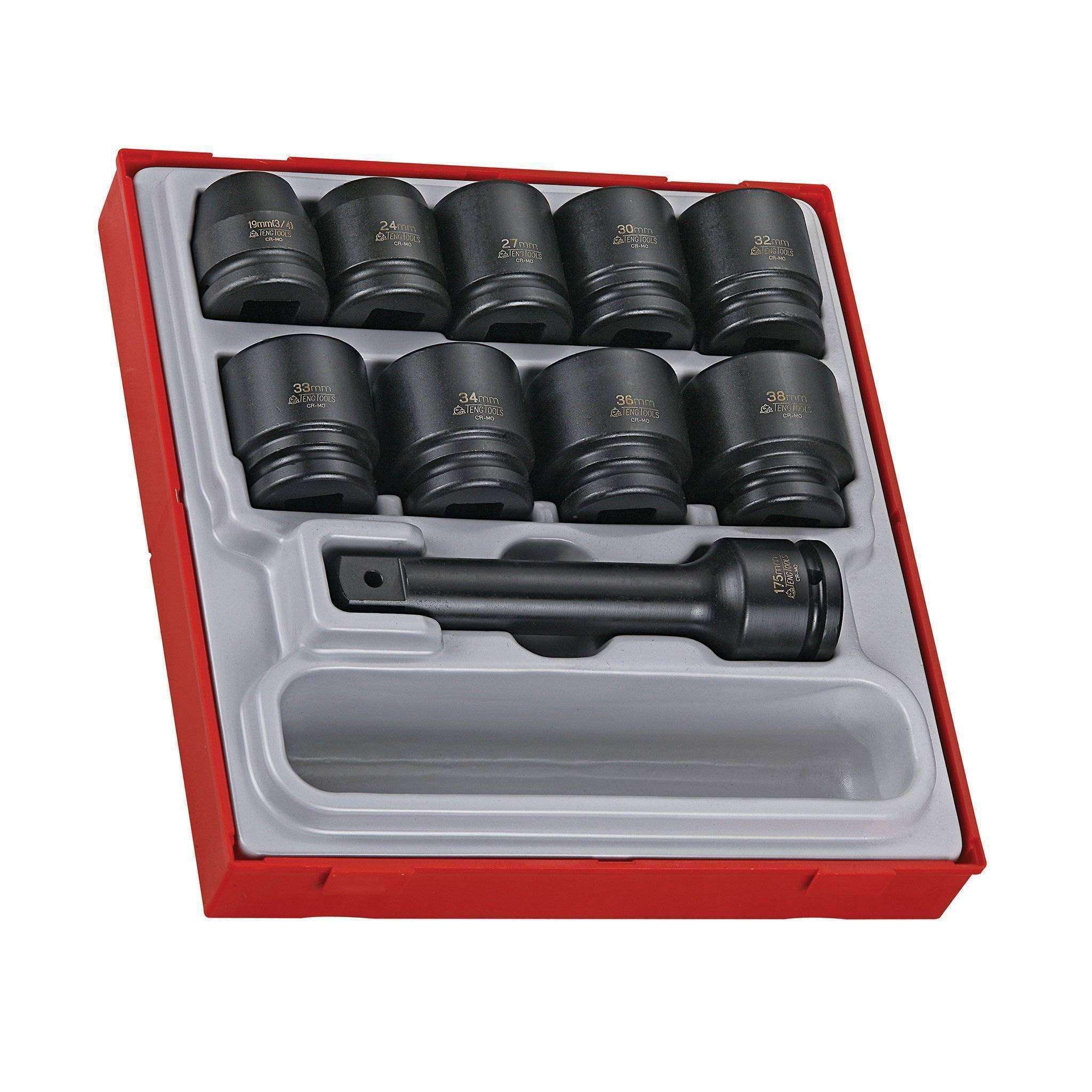 Teng Tools – 16 Piece 3/4 inch Drive Impact Socket Set – TEN-O-TTD9416