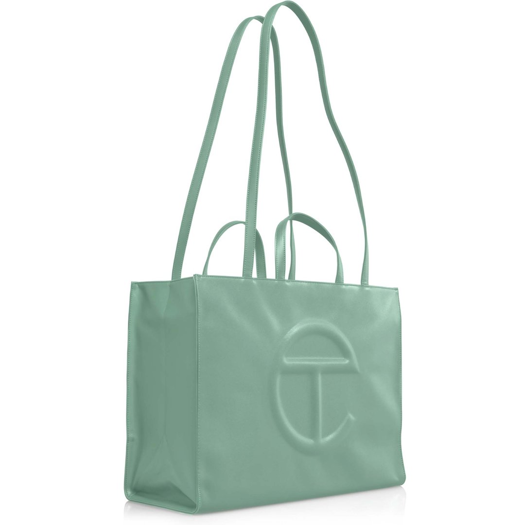 Large Sage Shopping Bag