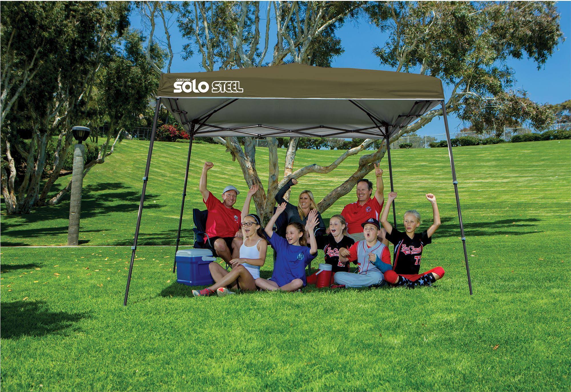 Quik Shade Solo Steel 72 11& x 11& Slant Leg Canopy - Olive