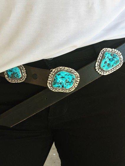 Black Vintage Alloy Belts