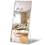 Full Length Mirror Standing/Wall Hanging with Vertical White Frame/65���x23.6���