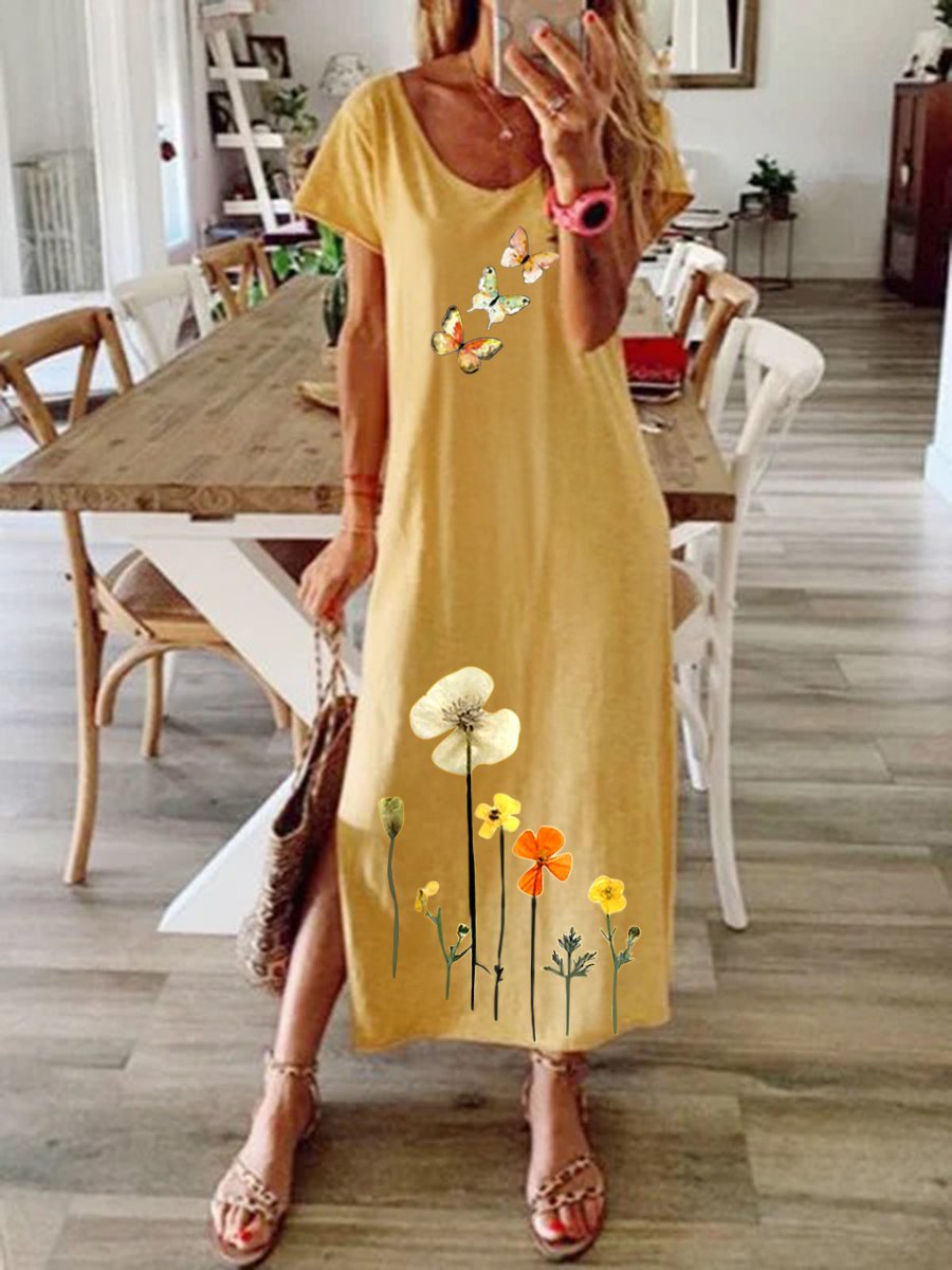 Holiday Jersey Short Sleeve Dresses