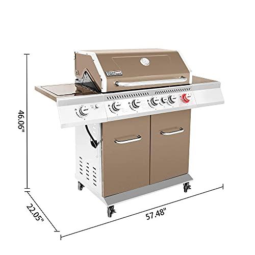 Royal Gourmet GA5403C Premier 5 BBQ Propane Gas Grill with Rotisserie Kit