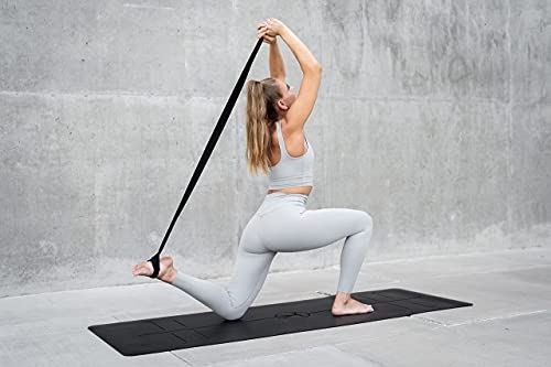 Modern Body Extra Thick Yoga and Fitness Mat �?Natural Friendly Eco Rubber- Yoga Mat, Vitruvian Black