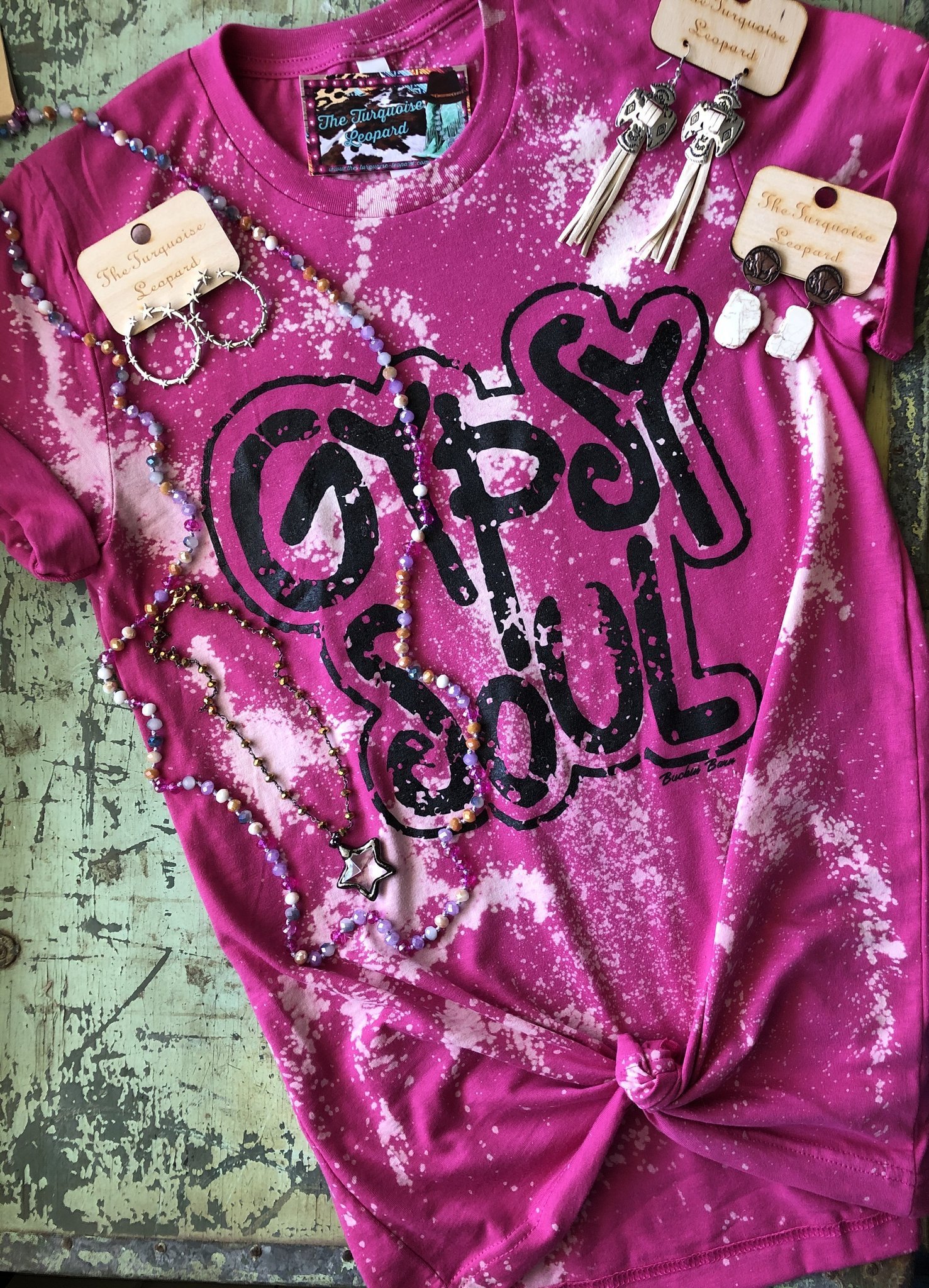 Rose Red Crew Neck Short Sleeve Shirts & Tops