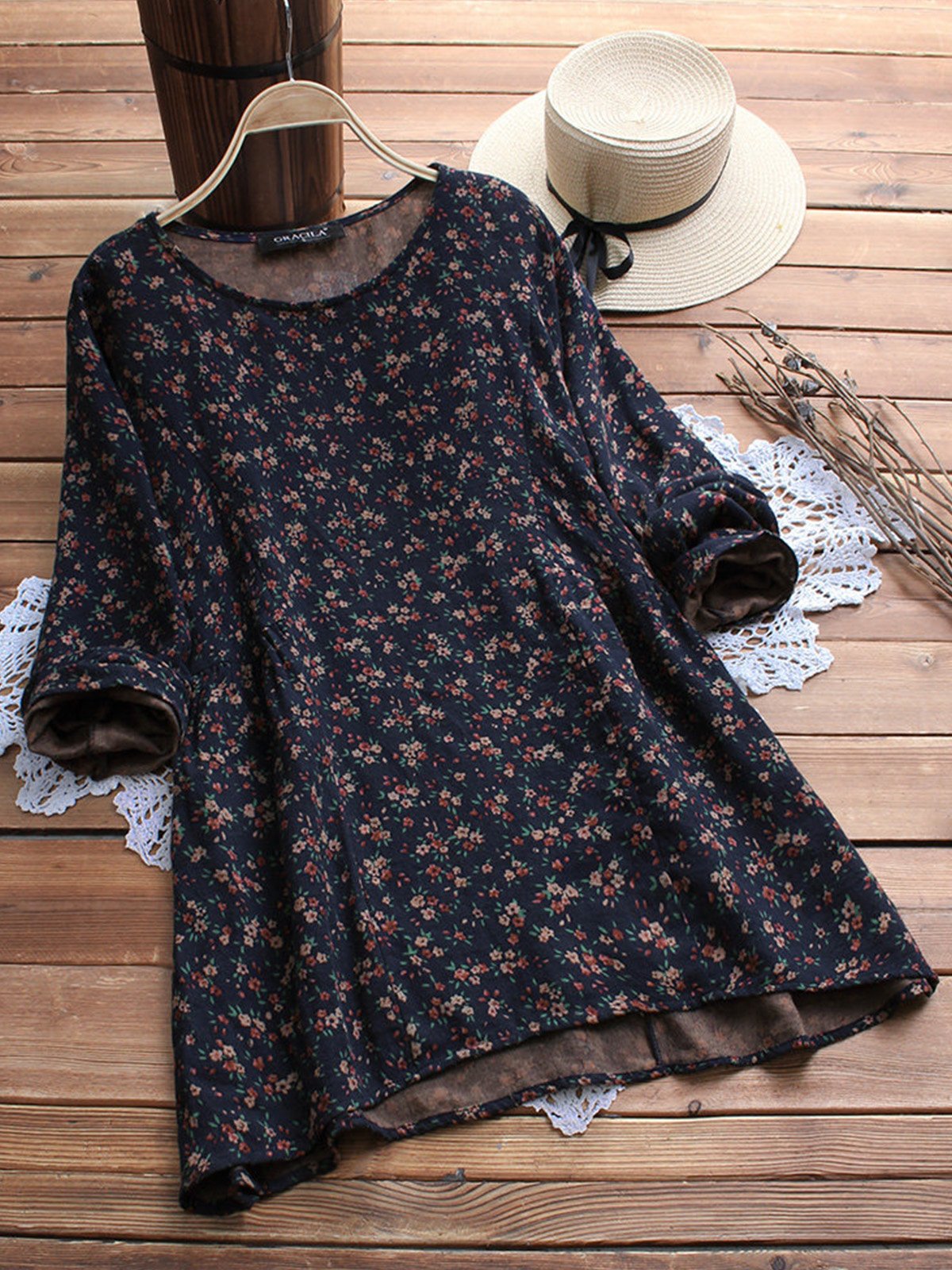 Women Casual Loose Tops Tunic Blouse Shirt