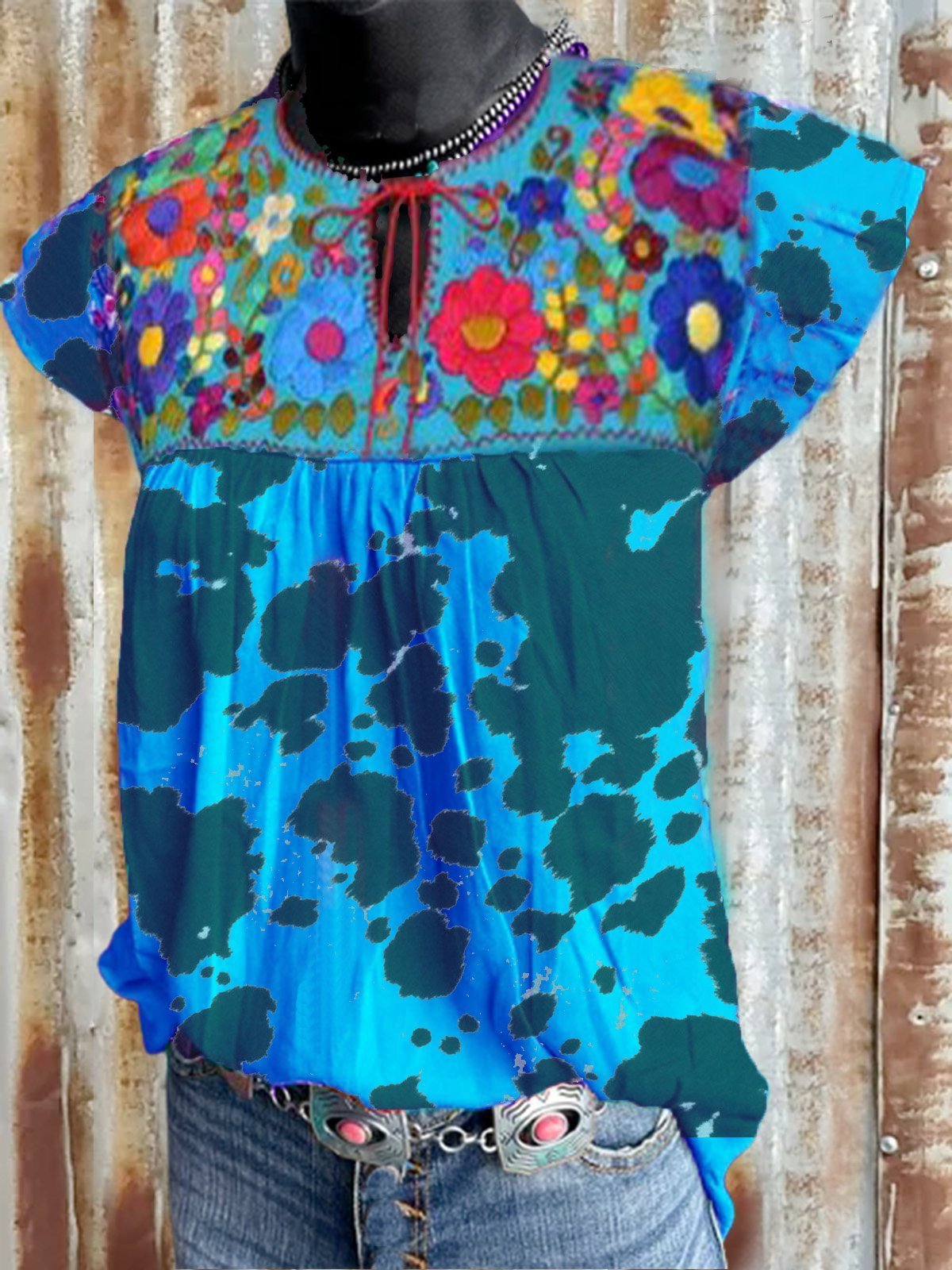 Short Sleeve Casual Crew Neck  Shirts & Tops