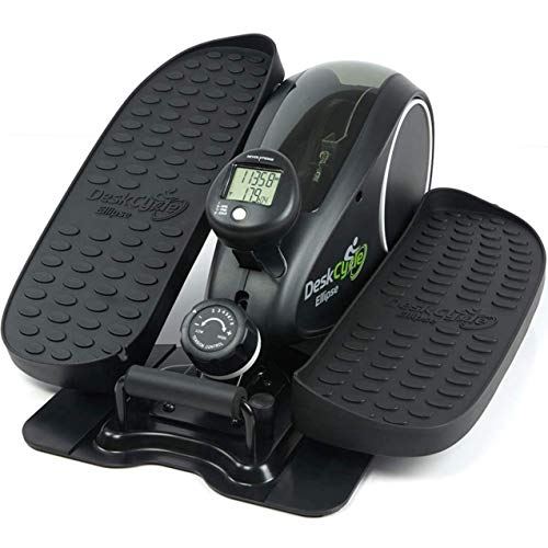 DeskCycle Ellipse Under Desk Elliptical Machine, Compact Mini- Black
