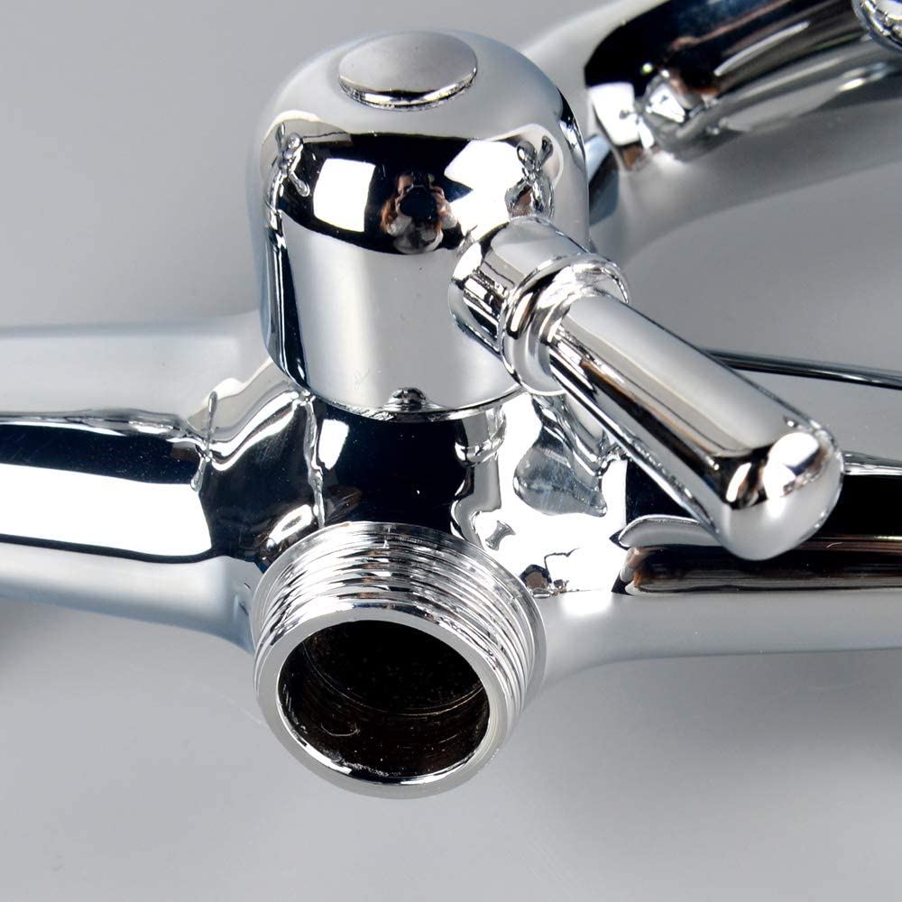 CO-Z Bathtub Clawfoot Combo Faucet, 2 Handle Wall-Mounted