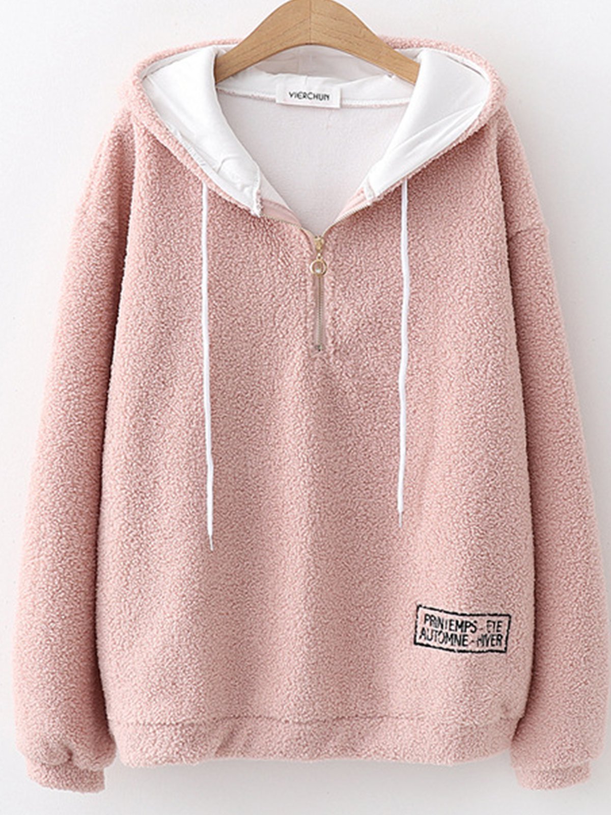 Sweet Appliqued Hoodie Long Sleeve Hoodies