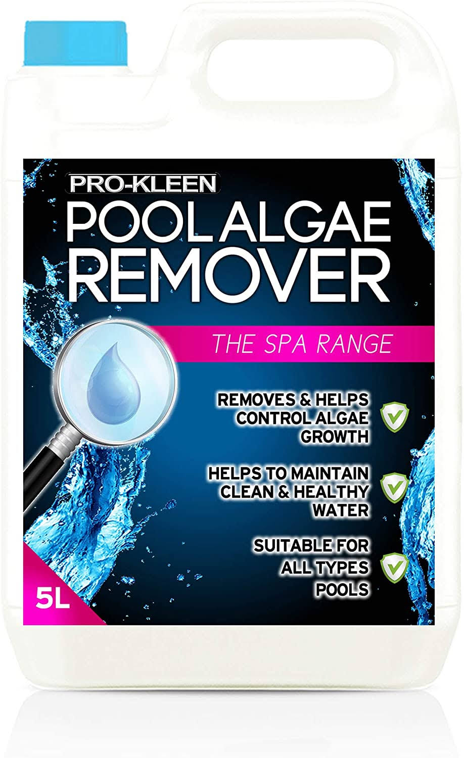 Pro-Kleen Pool Algae Remover 5L - Removes Prevents Algae Growth - High Concentration, Long-Lasting Professional Formula