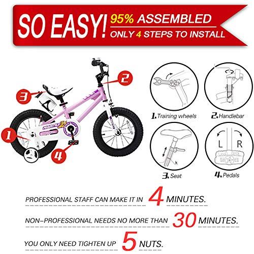 Kids Bike Boys Girls Freestyle BMX Bicycle with Training Wheels
