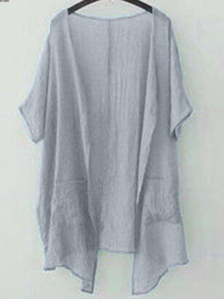 Short Sleeve Solid Shirts & Tops