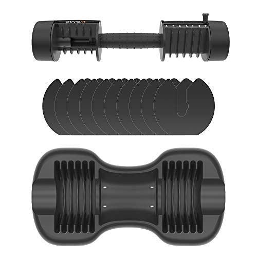 ATIVAFIT Adjustable Dumbbell, 44lbs, (Black)