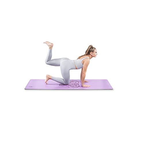 Modern Body Extra Thick Yoga and Fitness Mat �?Natural Eco Friendly Rubber- Elephant  Purple