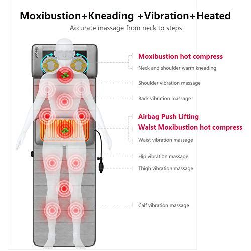 Full Body Massage Mat w/ Heat 20 Neck Shiatsu Kneading Massage Heads