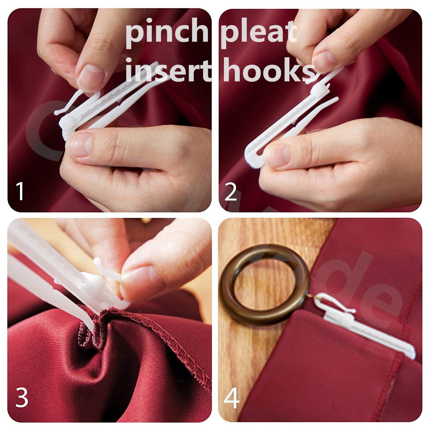 Pinch Pleat Chevon Zigzag Print Polyester Cotton Curtain with Blackout Lining BQ66253